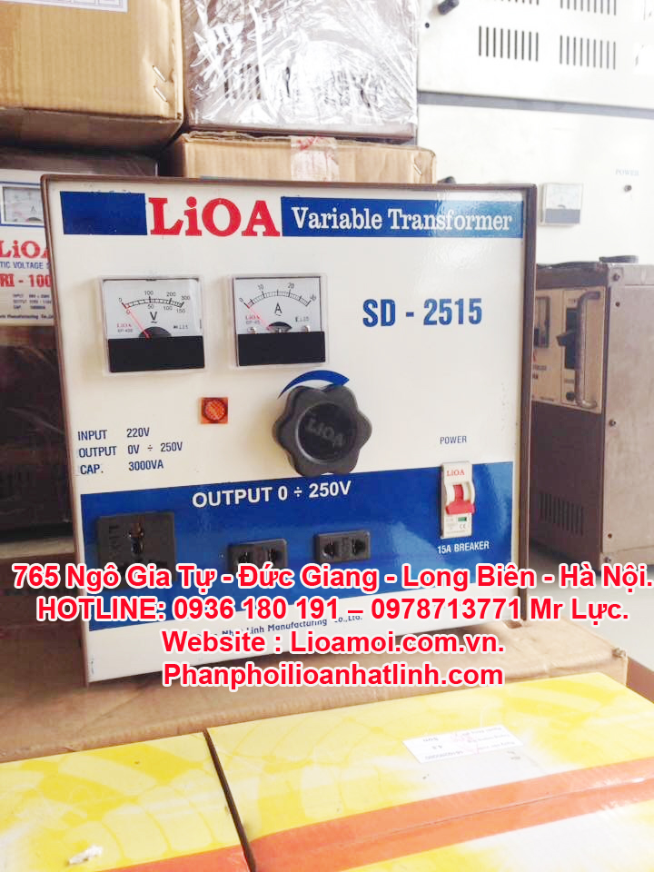 Biến áp lioa vô cấp 1 Pha 10A(SD-2510)